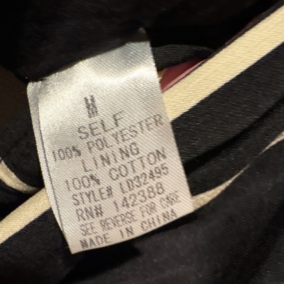 Essue black and cream striped dress, M - Picture 14 of 14